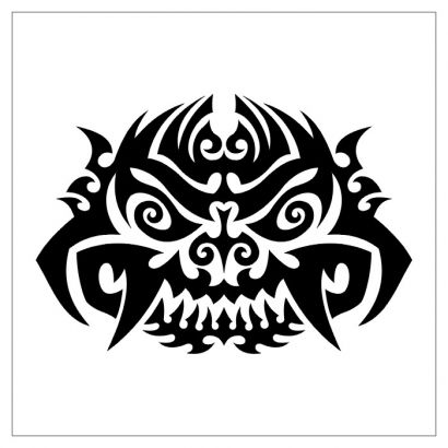 Tribal Mask Pic Tattoo Idea